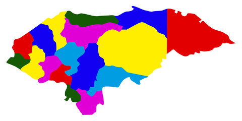 Politicla map of Honduras