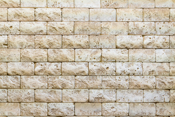 Ancient brickwork. beige old brick. background.