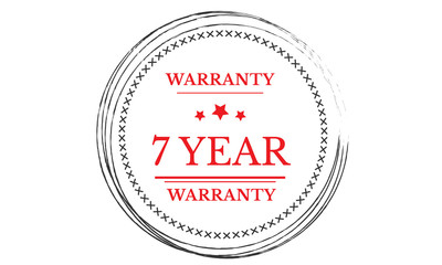Obraz premium 7 years warranty icon vintage rubber stamp guarantee