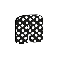 3d cute alfabet letter A with polka dots isolated Vector illustration © lena10sheiko