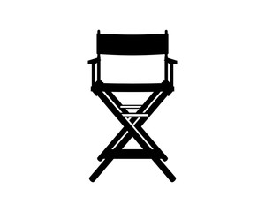 the Director's Chair for Making Film Symbol Logo Vector
