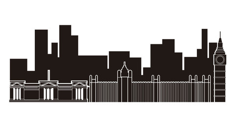 Obraz premium London cityscape silhouette