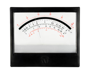 Analog measure tool multimeter scale with pointer