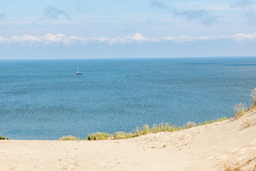 Nida - Curonian Spit and Curonian Lagoon, Nida, Klaipeda, Lithuania. Nida harbour. Baltic Dunes....