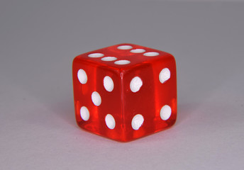 Single Red Casino Gamling Dice 