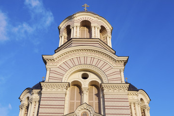 Fototapeta na wymiar Riga Nativity of Christ Orthodox Cathedral