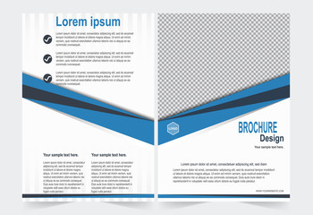 Blue and White Brochure template flyer design