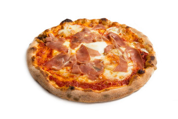 Pizza con prosciutto crudo