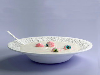 3d Eyes flake in milk