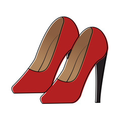 Womens high heels vector illustration graphic design