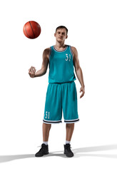 Fototapeta premium basketball player isolated on white