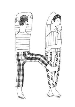 Letter H: Sleeping Couple