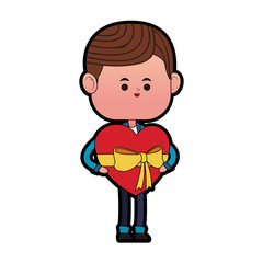 Cute with gift box vector illustration graphic design