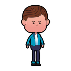 Cute boy cartoon vector illustration graphic design
