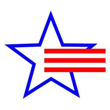 American star symbol and red stripes vector image