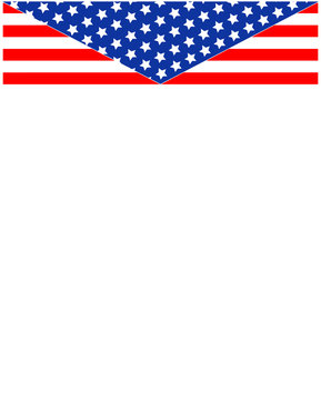 Abstract American flag Patriotic frame with blank space for your text and images.