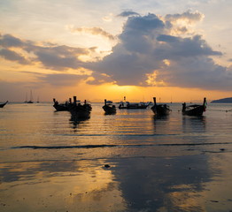Thailand. Phuket, sunset boat