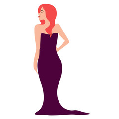 Beauty girl standing. Happy women day