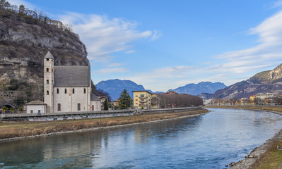 Fototapeta na wymiar Church S.Apollinare, Trento, Trentino Alto Adige, Italy.
