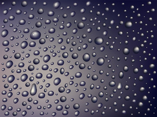 Water drops on gray background