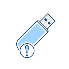 Alert disk drive flash storage usb icon