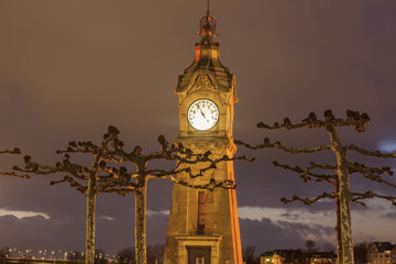 Pegeluhr, clock tower in Dusseldorf