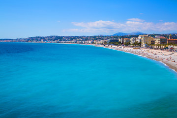Fototapeta na wymiar Nice, French Riviera, Cote d'Azur or Coast of Azure.