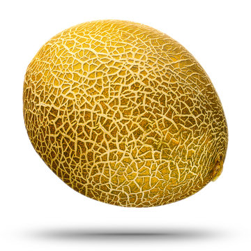 Cantaloupe melon isolated on white background. With clipping path.