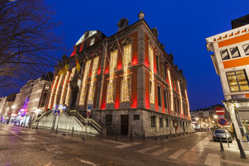 Fototapeta premium Liege city hall at night