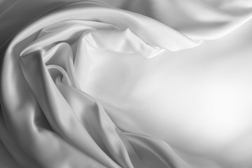 Fototapeta premium White silk fabric