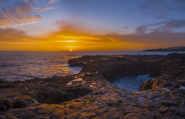 sunrise over the ocean