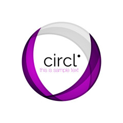 Clean professional colorful circle business icon