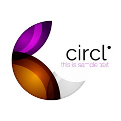 Clean professional colorful circle business icon