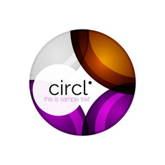 Clean professional colorful circle business icon