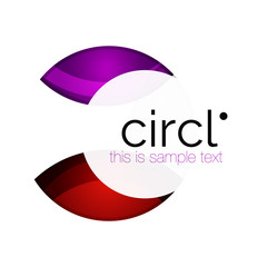 Clean professional colorful circle business icon