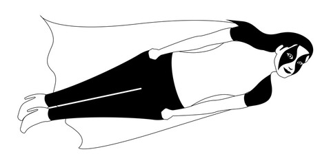 Superwoman cartoon character sketch