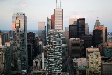 Foto auf Alu-Dibond Luftaufnahmen des Finanzviertels von Toronto © Global Pic's