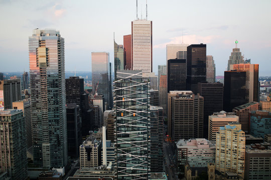 Aerial of Toronto Financial District