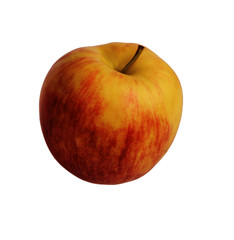 Juicy red apple on a white background close-up. There is a way
