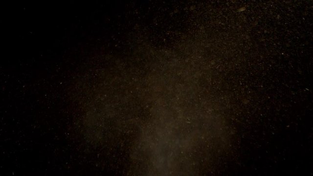 Lemon Explosion in Black Background in Slow Motion