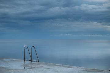 bathing ladder by the sea