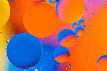 Space or planets universe abstract background. Abstract molecule sctructure. Water bubbles. Macro...