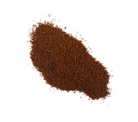 A Pile Of Coffee Grounds Isolated