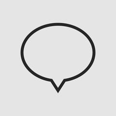 Bubble chat icon. Bubble chat vector isolated. Flat vector illustration in black. EPS