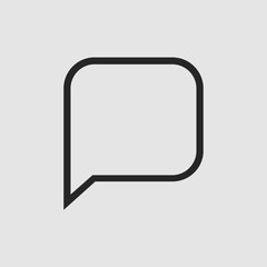 Naklejka premium Bubble chat icon. Bubble chat vector isolated. Flat vector illustration in black. EPS