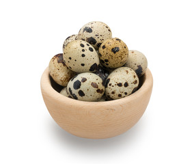 Obraz premium Quail Eggs Isolated on White