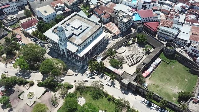 Aerial view of Zanzibar, Stone Town. Tanzania