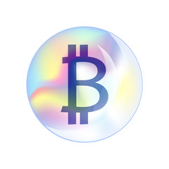 bitcoin sign vector illustration