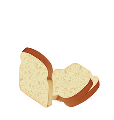 Bread slice. vector illustration