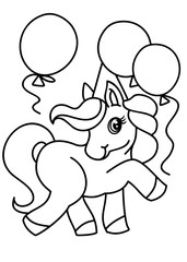 Pony coloring book vector
